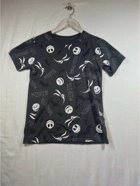 Disney Nightmare Before Christmas Jack Skellington Misfits Shirt Charcoal L flaw